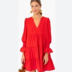 Pomander Place Womens Red Crepe Kenzo Dress Size XL